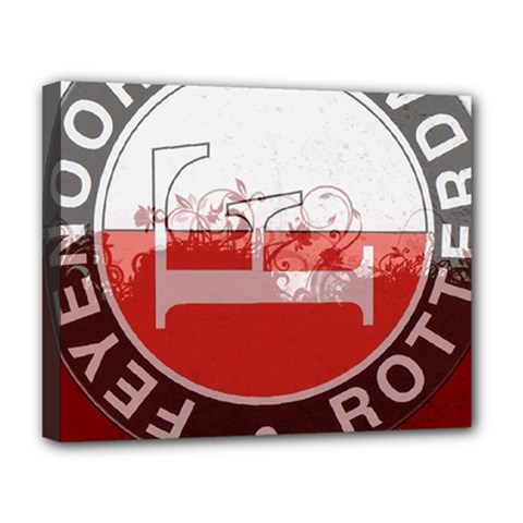 Feyenoord Rotterdam football club FC Logo Deluxe Canvas 20  x 16  (Stretched) from ArtsNow.com