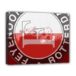 Feyenoord Rotterdam football club FC Logo Deluxe Canvas 20  x 16  (Stretched)