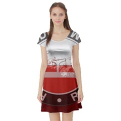 Short Sleeve Skater Dress Front Short Sleeve Skater Dress Front