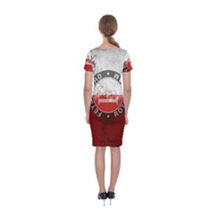 Classic Short Sleeve Midi Dress Back