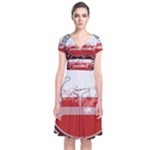 Feyenoord Rotterdam football club FC Logo Short Sleeve Front Wrap Dress