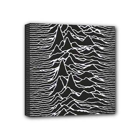 Joy Division Unknown Pleasures Pattern Mini Canvas 4  x 4  (Stretched) from ArtsNow.com