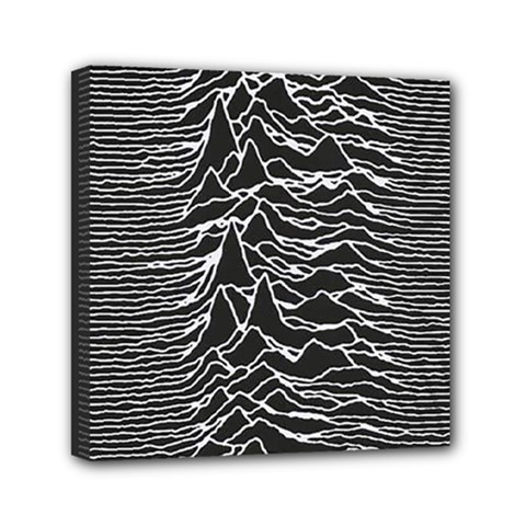Joy Division Unknown Pleasures Pattern Mini Canvas 6  x 6  (Stretched) from ArtsNow.com