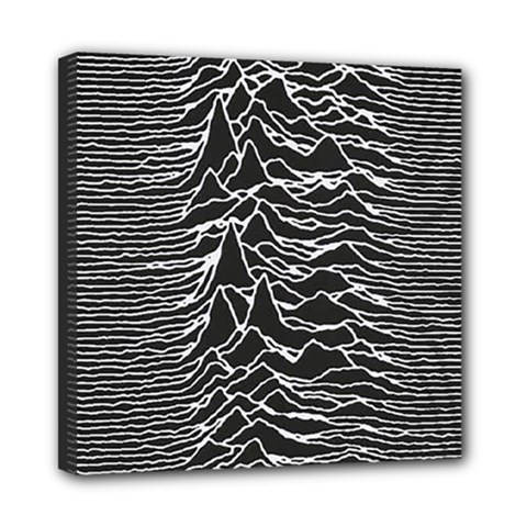 Joy Division Unknown Pleasures Pattern Mini Canvas 8  x 8  (Stretched) from ArtsNow.com