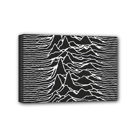 Joy Division Unknown Pleasures Pattern Mini Canvas 6  x 4  (Stretched) from ArtsNow.com