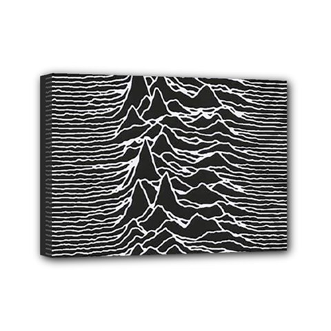 Joy Division Unknown Pleasures Pattern Mini Canvas 7  x 5  (Stretched) from ArtsNow.com