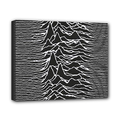 Joy Division Unknown Pleasures Pattern Canvas 10  x 8  (Stretched) from ArtsNow.com