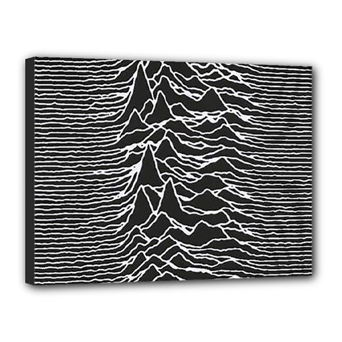 Joy Division Unknown Pleasures Pattern Canvas 16  x 12  (Stretched) from ArtsNow.com