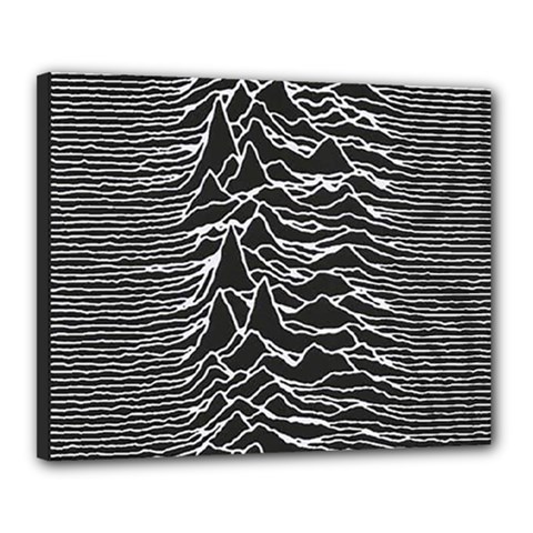 Joy Division Unknown Pleasures Pattern Canvas 20  x 16  (Stretched) from ArtsNow.com