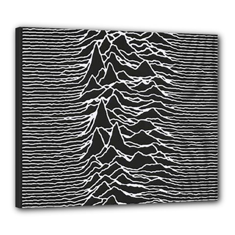 Joy Division Unknown Pleasures Pattern Canvas 24  x 20  (Stretched) from ArtsNow.com