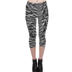 Joy Division Unknown Pleasures Pattern Capri Leggings 
