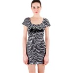 Joy Division Unknown Pleasures Pattern Short Sleeve Bodycon Dress