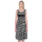 Joy Division Unknown Pleasures Pattern Midi Sleeveless Dress