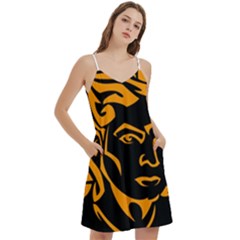 Mini Camis Dress With Pockets 