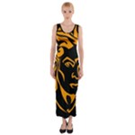 Michael Jackson the King of Pop Fitted Maxi Dress