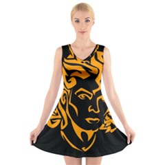 V-Neck Sleeveless Dress 