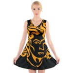 Michael Jackson the King of Pop V-Neck Sleeveless Dress