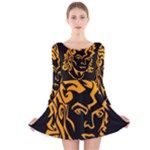 Michael Jackson the King of Pop Long Sleeve Velvet Skater Dress