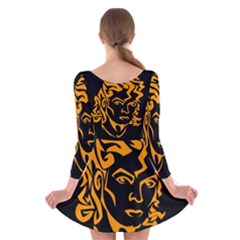 Long Sleeve Velvet Skater Dress 