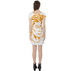 Short Sleeve Skater Dress Back