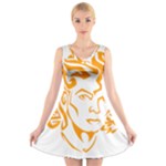 Michael Jackson V-Neck Sleeveless Dress