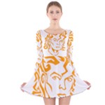 Michael Jackson Long Sleeve Velvet Skater Dress