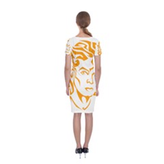 Classic Short Sleeve Midi Dress Back