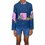 Nyan Cat Kid s Long Sleeve Swimwear