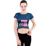 Nyan Cat Crew Neck Crop Top