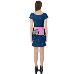 Short Sleeve Skater Dress Back Short Sleeve Skater Dress Back