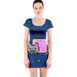Nyan Cat Short Sleeve Bodycon Dress