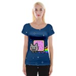 Nyan Cat Women s Cap Sleeve Top
