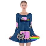 Nyan Cat Long Sleeve Skater Dress