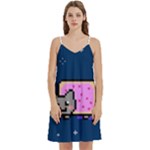 Nyan Cat Women s Reversible Sports Bra with Border
