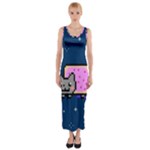 Nyan Cat Fitted Maxi Dress