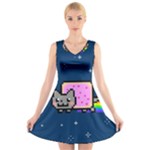 Nyan Cat V-Neck Sleeveless Dress
