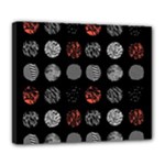 Digital Art Dark Pattern Abstract Orange Black White Twenty One Pilots Deluxe Canvas 24  x 20  (Stretched)