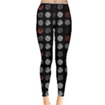 Digital Art Dark Pattern Abstract Orange Black White Twenty One Pilots Leggings 