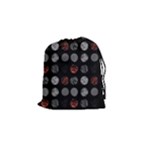 Digital Art Dark Pattern Abstract Orange Black White Twenty One Pilots Drawstring Pouch (Small)
