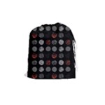 Digital Art Dark Pattern Abstract Orange Black White Twenty One Pilots Drawstring Pouch (Medium)