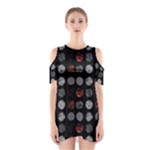 Digital Art Dark Pattern Abstract Orange Black White Twenty One Pilots Women s Cutout Shoulder One Piece