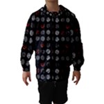 Digital Art Dark Pattern Abstract Orange Black White Twenty One Pilots Hooded Wind Breaker (Kids)