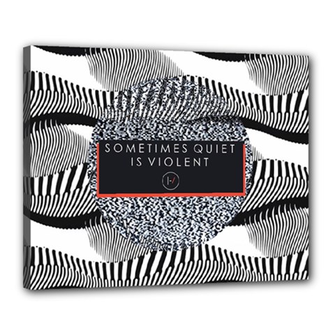 Sometimes Quiet Is Violent Twenty One Pilots The Meaning Of Blurryface Album Canvas 20  x 16  (Stretched) from ArtsNow.com