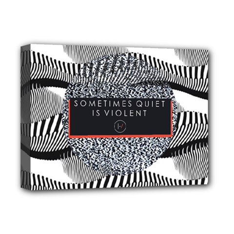 Sometimes Quiet Is Violent Twenty One Pilots The Meaning Of Blurryface Album Deluxe Canvas 16  x 12  (Stretched)  from ArtsNow.com
