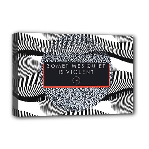 Sometimes Quiet Is Violent Twenty One Pilots The Meaning Of Blurryface Album Deluxe Canvas 18  x 12  (Stretched) from ArtsNow.com