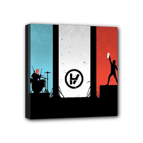 Twenty One 21 Pilots Mini Canvas 4  x 4  (Stretched) from ArtsNow.com