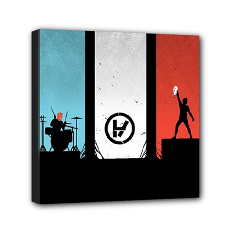Twenty One 21 Pilots Mini Canvas 6  x 6  (Stretched) from ArtsNow.com