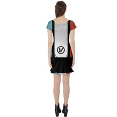 Short Sleeve Skater Dress Back Short Sleeve Skater Dress Back