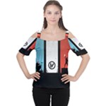 Twenty One 21 Pilots Women s Cutout Shoulder Tee