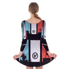 Long Sleeve Velvet Skater Dress 